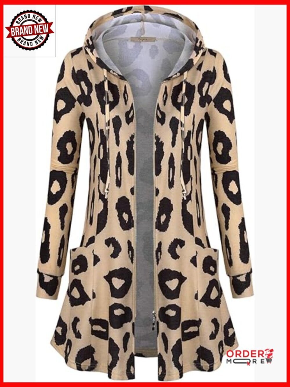 Zip Up Long Hoodie Jacket Lightweight Tunic Sweatshirt Cardigan